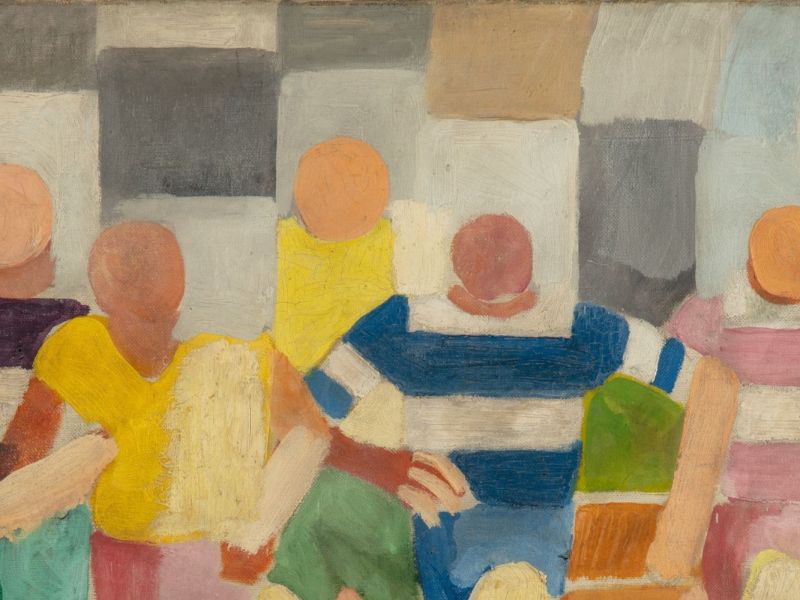 Robert Delaunay, The Runners, c.1924, oil on canvas. The National Museum of Serbia